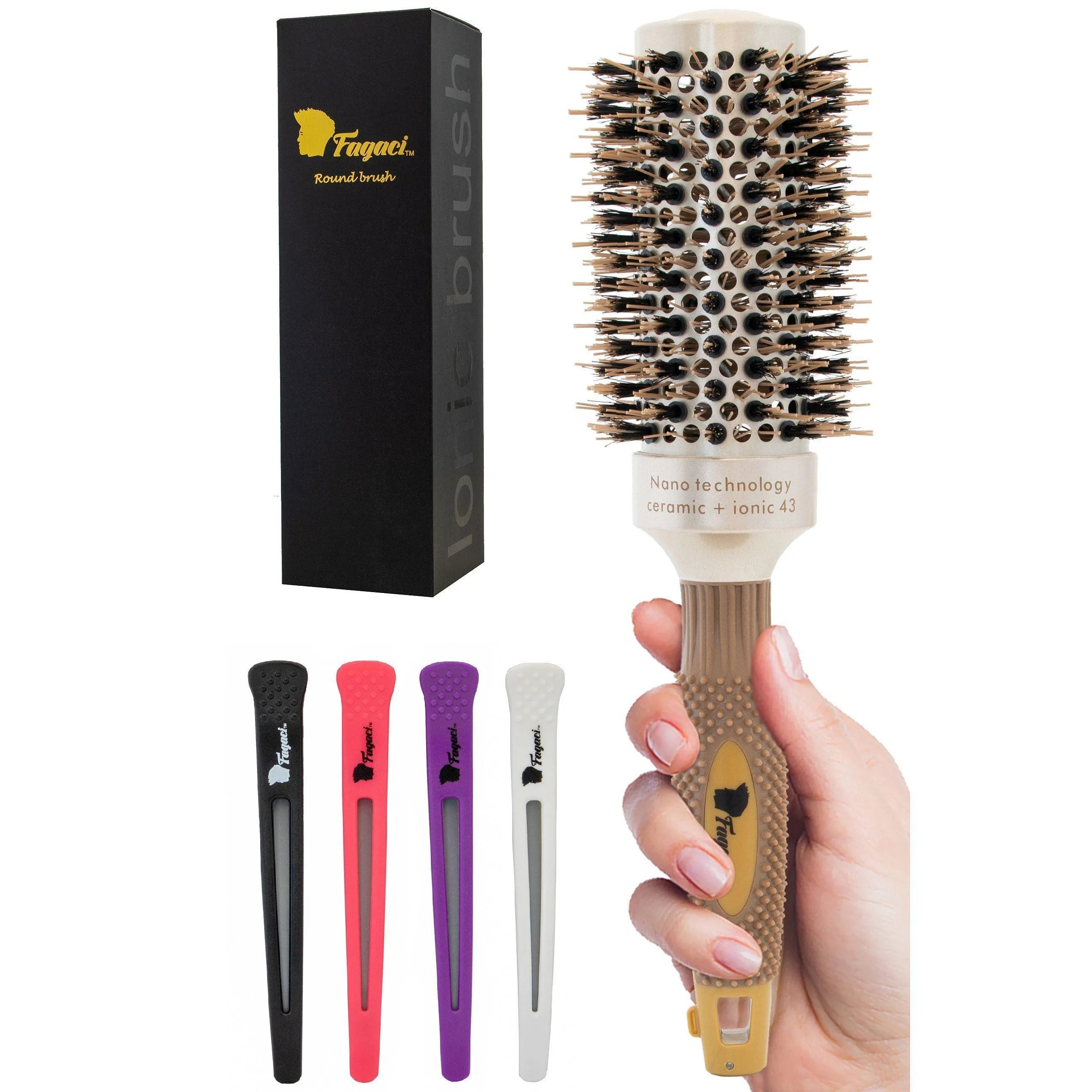 hair brush round brush blow drying ceramic brush barrel tube clips hair clips hair brush